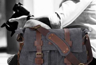 Kattee Leather Canvas Camera Bag